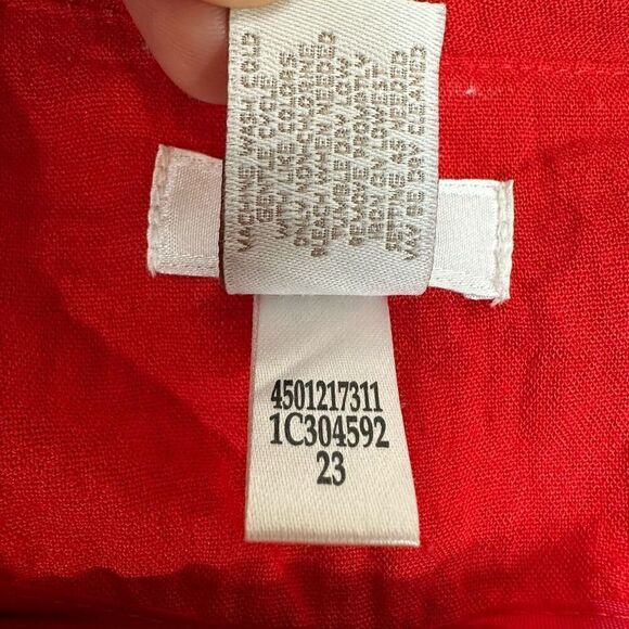 Chico’s Red Jamie Ponte Flyaway Cardigan Jacket Womens Large Modern Casual - Picture 8 of 8